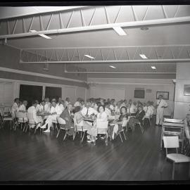 Coal and Allied Bowls Gala, East Cessnock, NSW, in hall, 1963