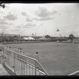 Coal and Allied Bowls Gala, East Cessnock, NSW, lawn bowls field, 1963