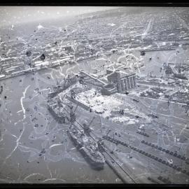 Aerial view of Newcastle Harbour, 1963