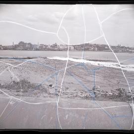 Haunstrop Pomeroy dredging operations,view towards Newcastle from Stockton, 1963