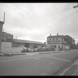 NSW Motors, car yard, 1958