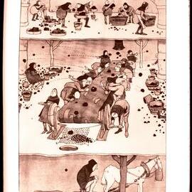 Illustration by W. Heath Robinson, 'Atherton', with conveyor belt