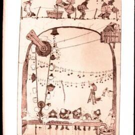 Illustration by W. Heath Robinson, 'Atherton', washing up