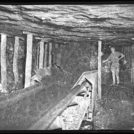 Man in underground Coal Mine   