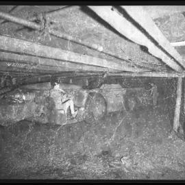 Man driving coal transporter
