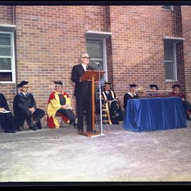 Premier R W Askin opening the Central Engineering Building, University of Newcastle, 1970