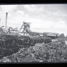 Wooden coal train barrels