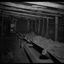 Bellambi Colliery, underground conveyor belt, 1961