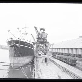 Incharran docked at coal loading plant, 1961
