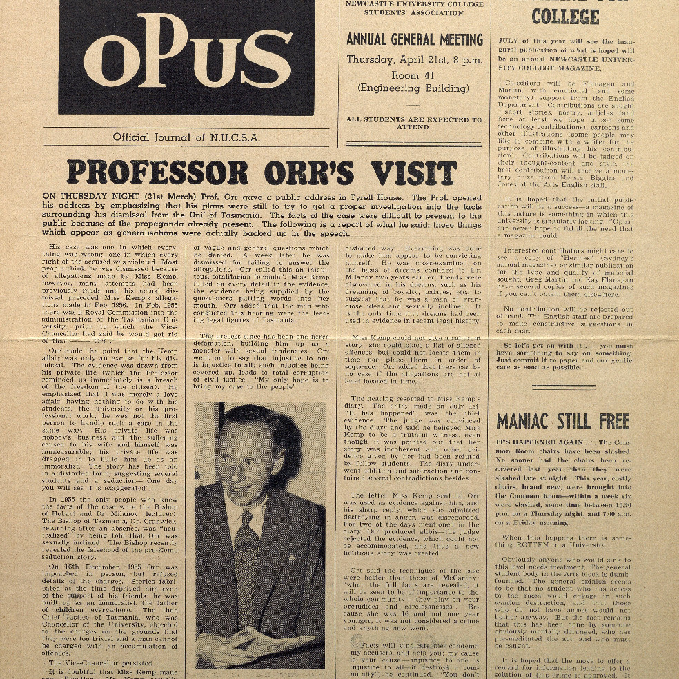 OPUS Official Journal of N.U.C.S.A. 8th April 1960