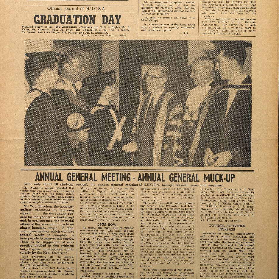 OPUS Official Journal of N.U.C.S.A. 13th May 1960