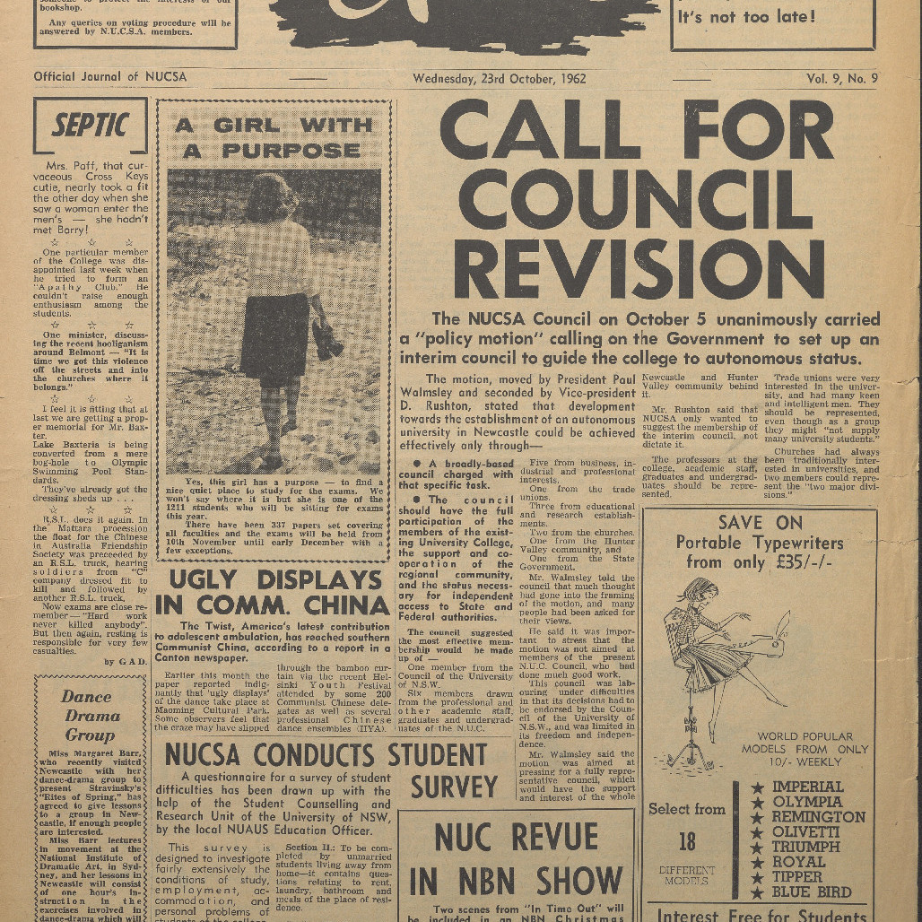 OPUS Official Journal of N.U.C.S.A. 23rd October 1962 Vol.9 No.9 