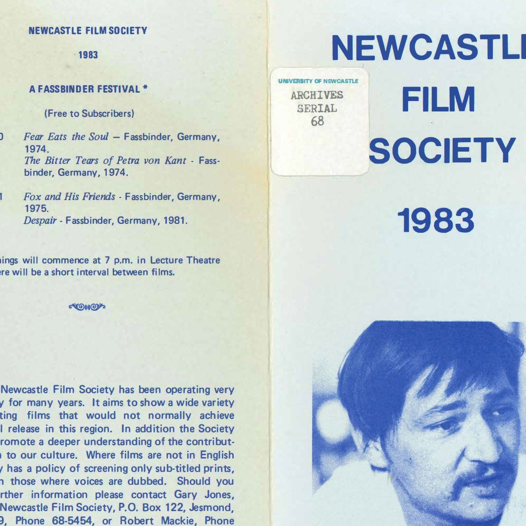 Newcastle Film Society Program 1983