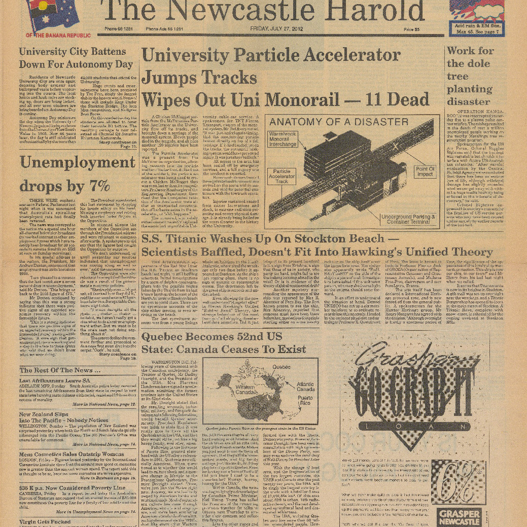 The Newcastle Harold Friday, July 27, 2012 (OPUS 1992)