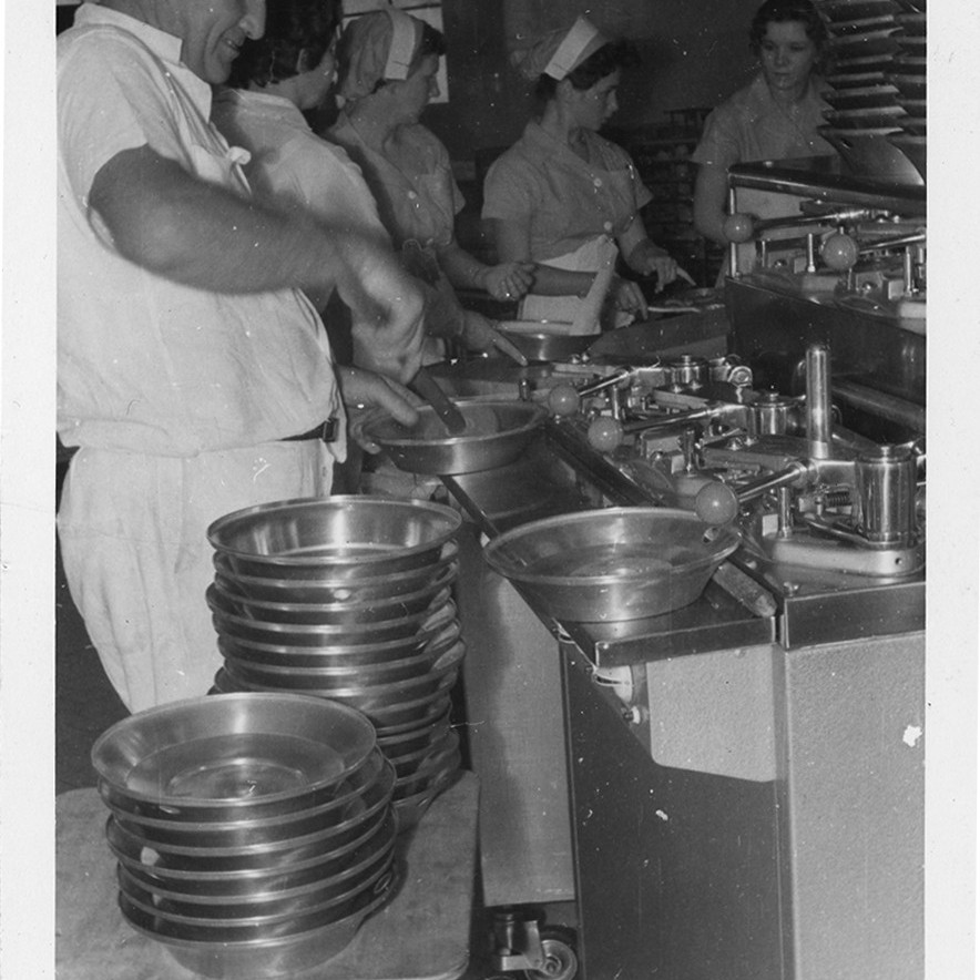 Hospital staff preparing meals, Royal Newcastle Hospital, Dietary Department, 1960s