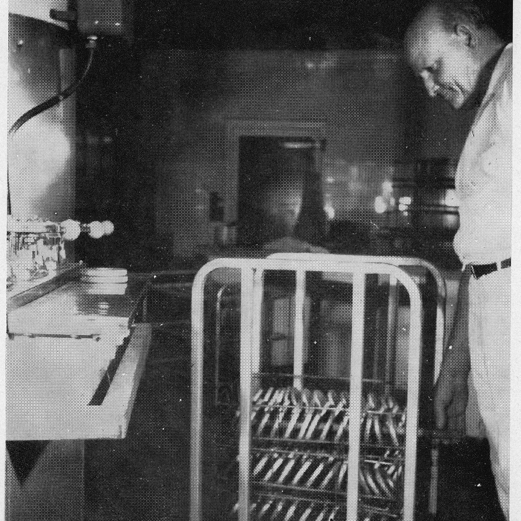Male staff preparing hospital meals, Royal Newcastle Hospital, Dietary Department, 1960s