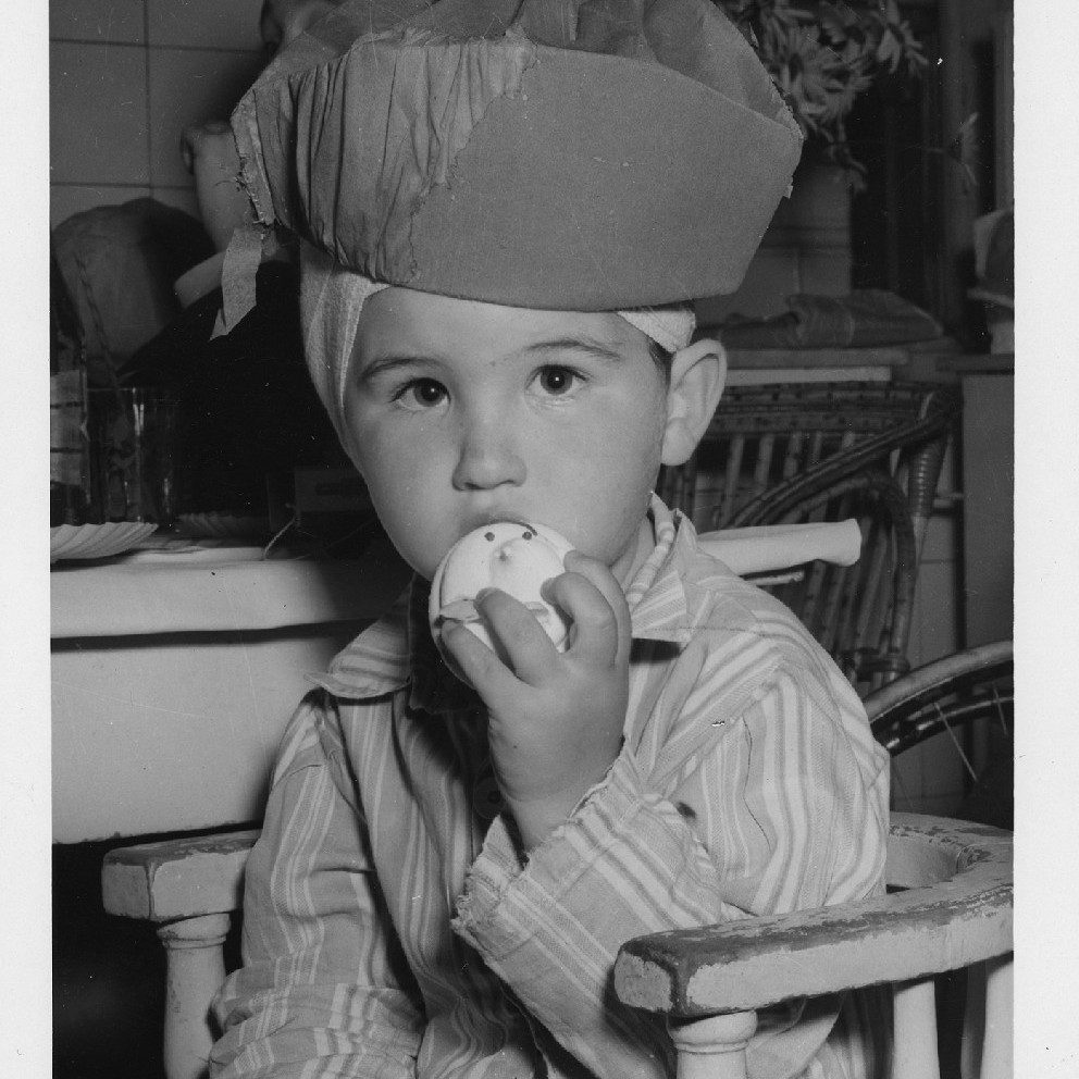 Boy in pyjamas at the Royal Newcastle Hospital, c.1960s