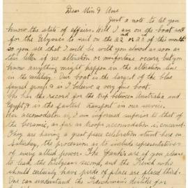 Letter from Thomas "Tom" Long to Amy "Ame" and Mary "Min" Long, 15 July 1919