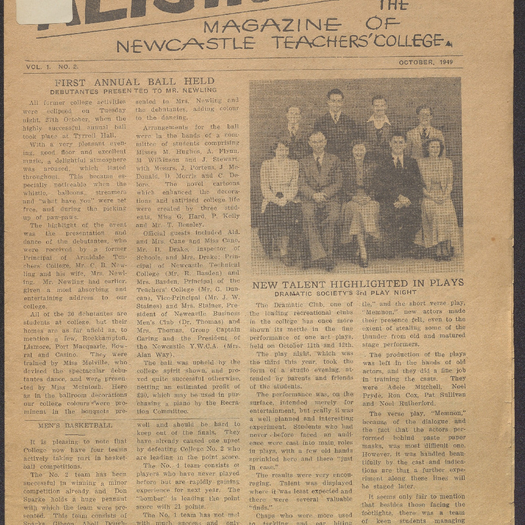 ALTJIRINGA. The Magazine of Newcastle Teachers' College. Vol. 1. No. 2. October 1949