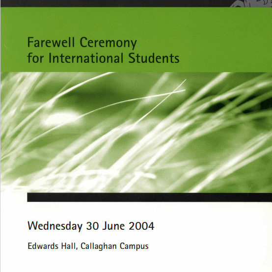 Farewell Ceremony for International Students, 30 June 2004