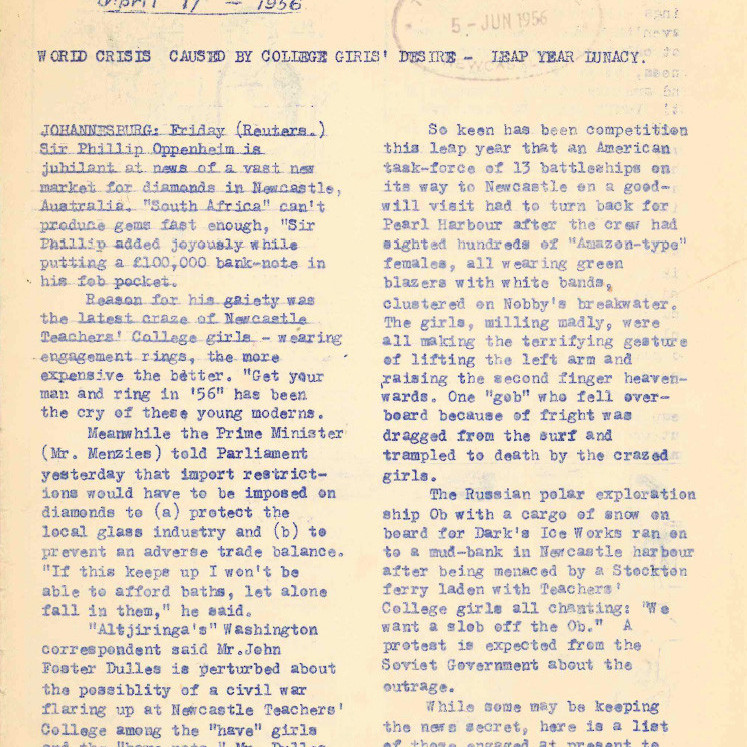 ALTJIRINGA. 17 April 1956.