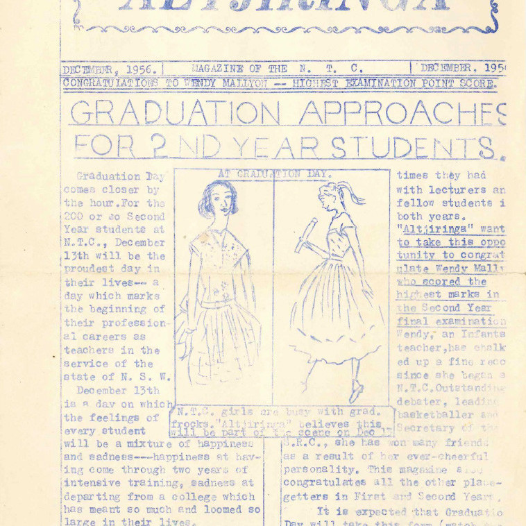 ALTJIRINGA. Magazine of the N.T.C. December 1956.
