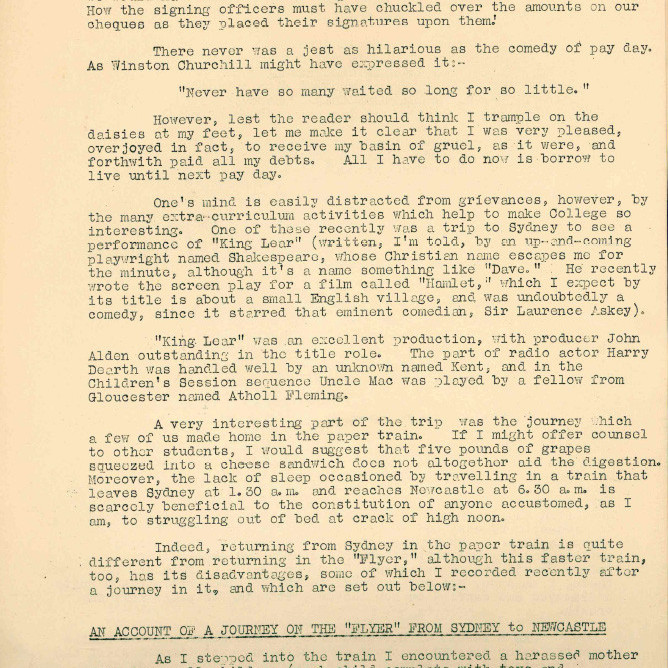 ALTJIRINGA. Supplement 1956.