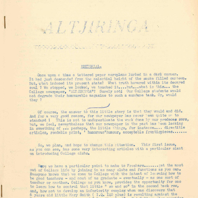 ALTJIRINGA 1962. 