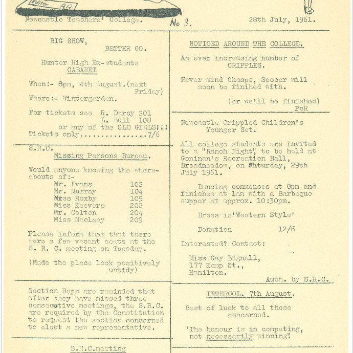 Altjirette. Issue No.2 (21 July 1961) and No.3 (28 July 1961)
