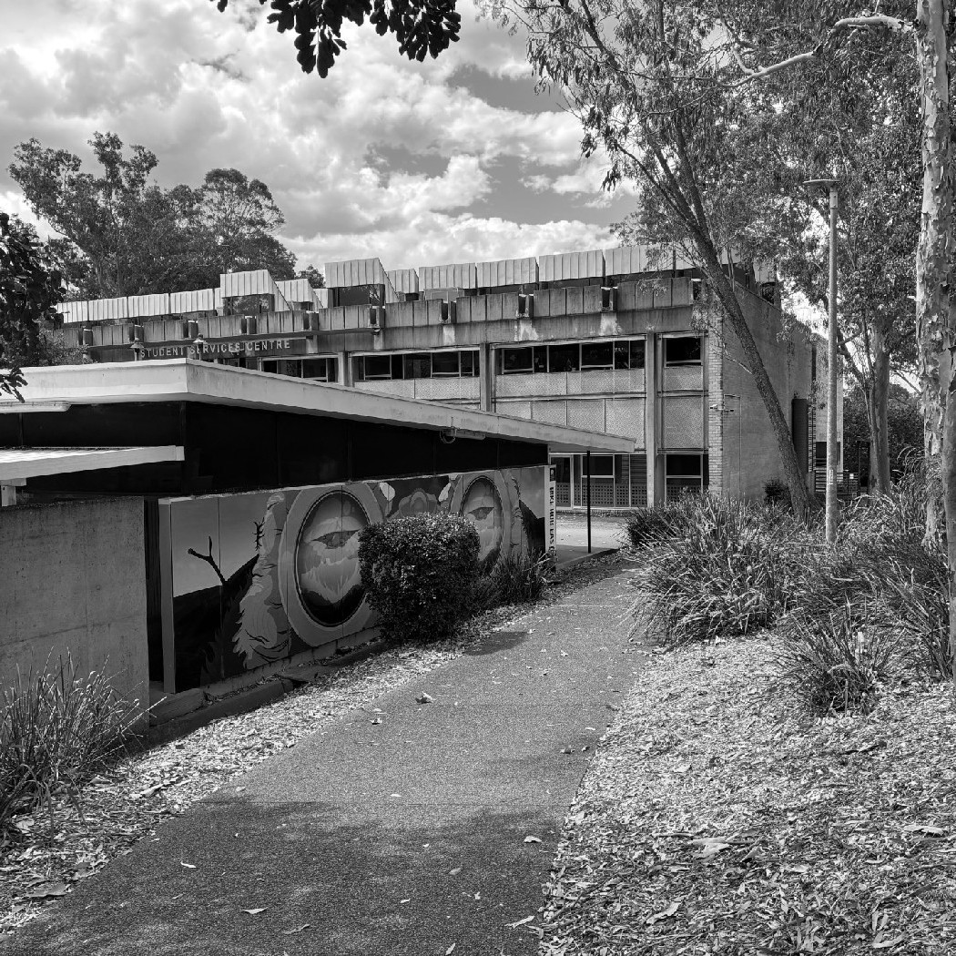 Student Services Building with Mural