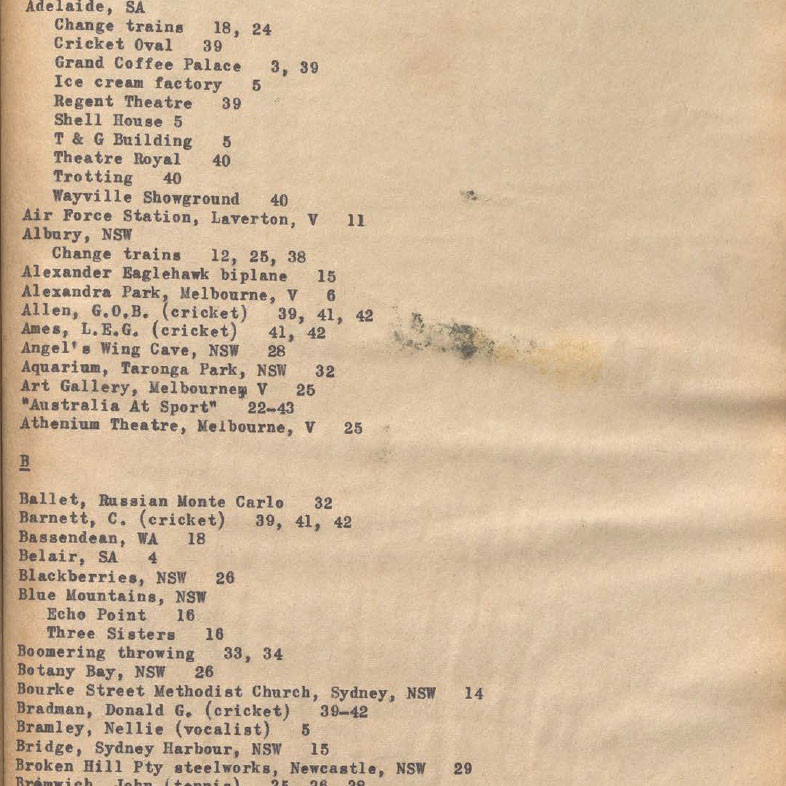 Index to the Merv and Janet Copley Diaries held at the University of Newcastle (Australia) C335-C354 (2026)