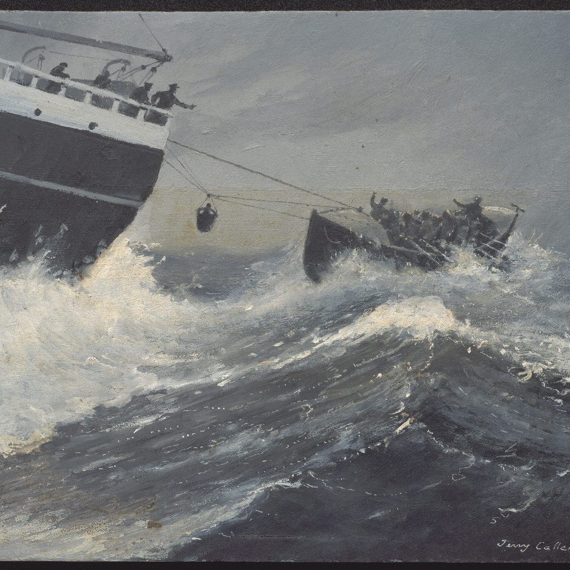Mrs Neilsen, wife of the Captain of Schooner 'Alpena', saved by Newcastle Lifeboat during a Gale, 1909- Terry Callen