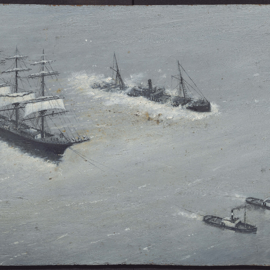 Barque 'Howth' bumped the bar on her way to sea on the day after the steamer 'Colonist' was lost on the Oyster Bank, 1894- Terry Callen