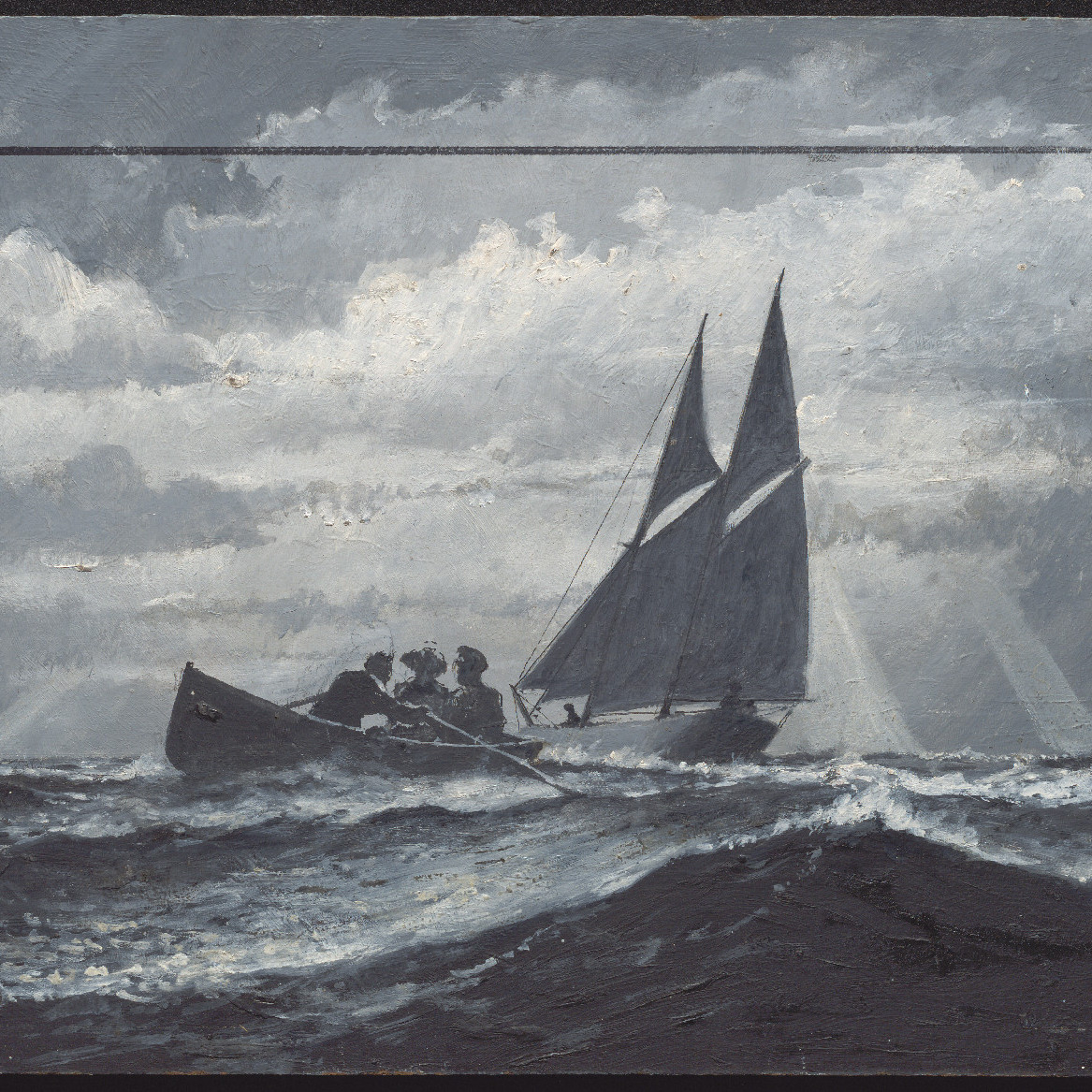 The 'Speedwell' sails away from Newcastle in 1815, after having been piratically seized by Convicts