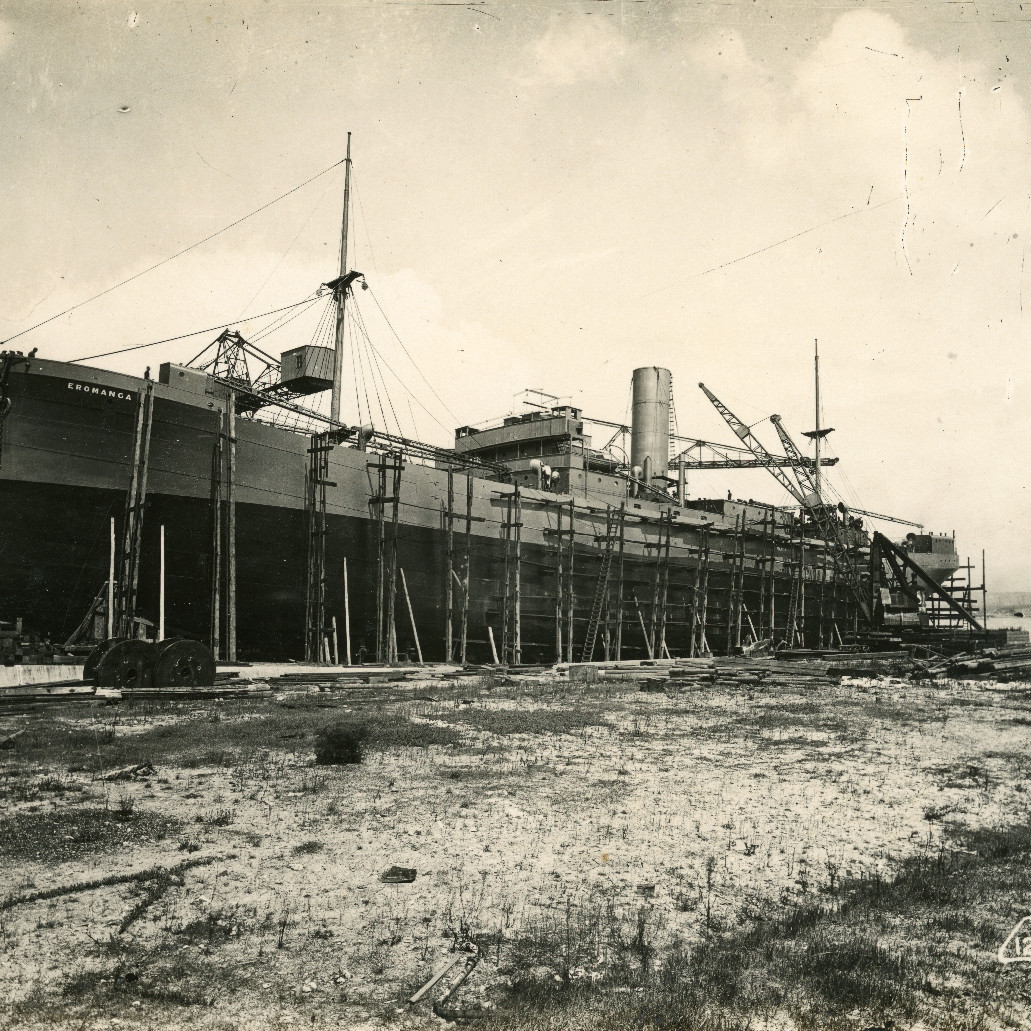 'SS Eromanga' in the Walsh Island Dockyard