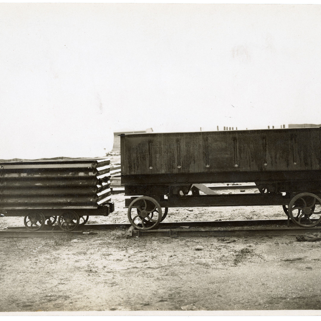 Pressed Steel Welded Skip and Corrugated Skip built at Walsh Island for B.H.P. Colliery
