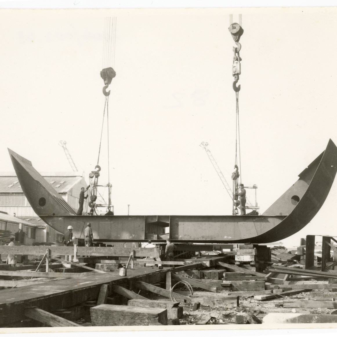 Hull being Assembled at State Dockyard