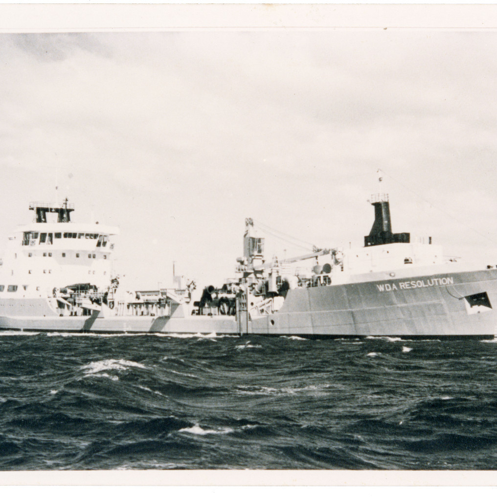 Dredge 'WDA Resolution', built at State Dockyard