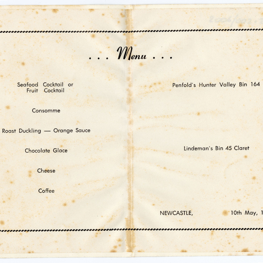 Menu for the Launch of BP Enterprise, 10th May 1968