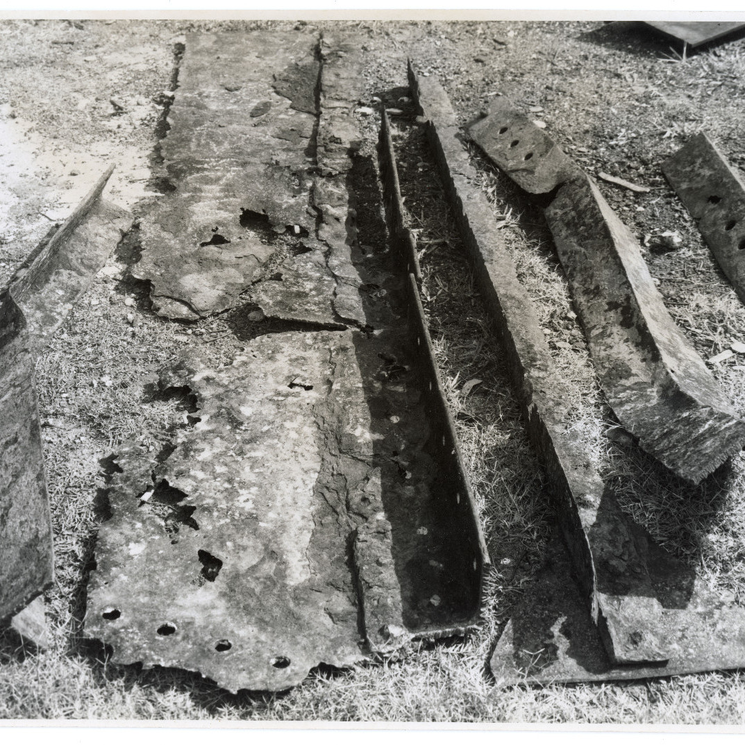 State Dockyard Floating Dock- Inner Wall Shell Plate from No. 31 Tank, 1972