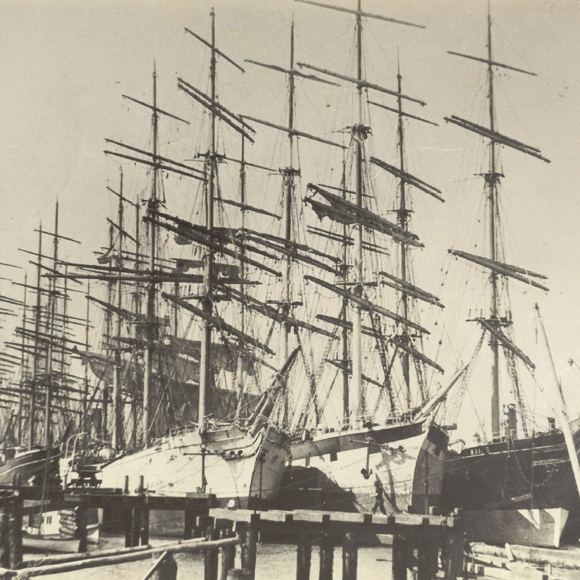 Ships Waiting to Load Coal in Newcastle Harbour