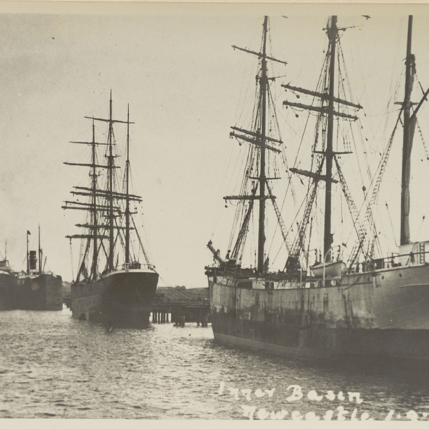 Ships Docked on Eastern Side of Newcastle Basin, 1910s