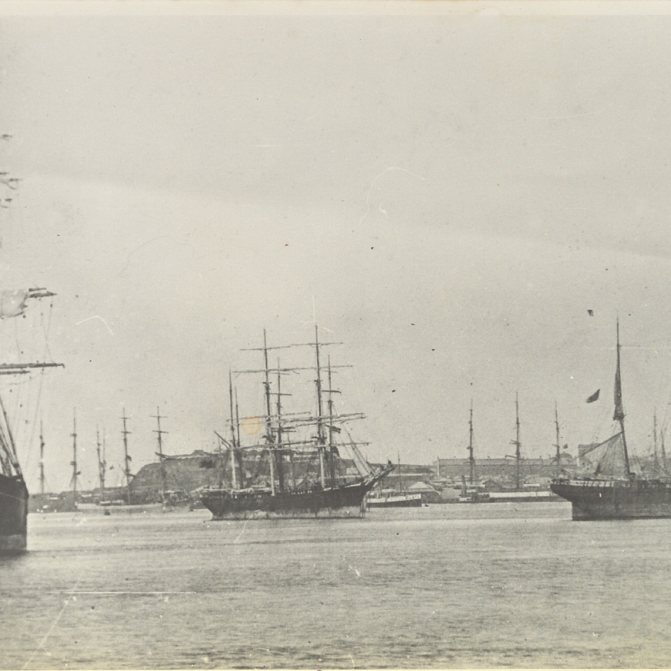 Ships at Anchor at Queens Wharf, Newcastle Harbour
