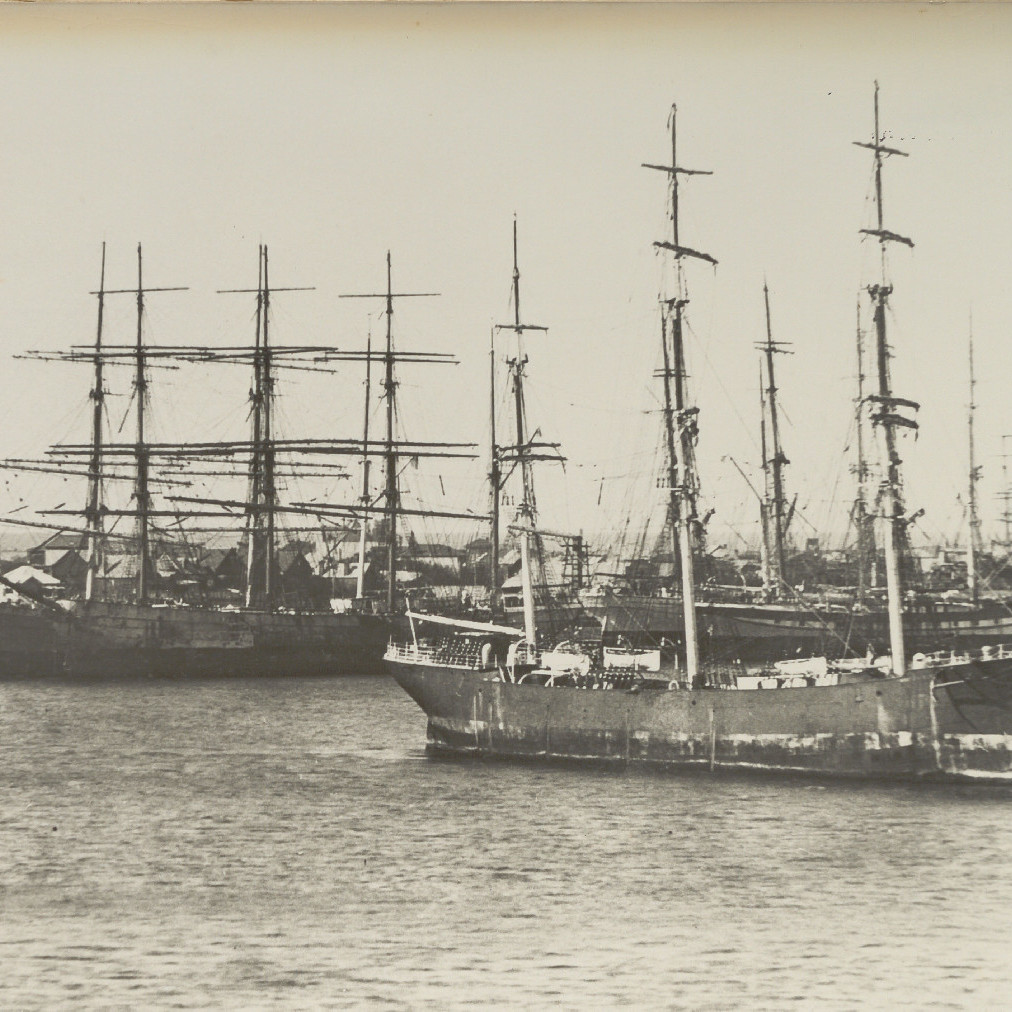 Sail Ships docked in Newcastle Harbour