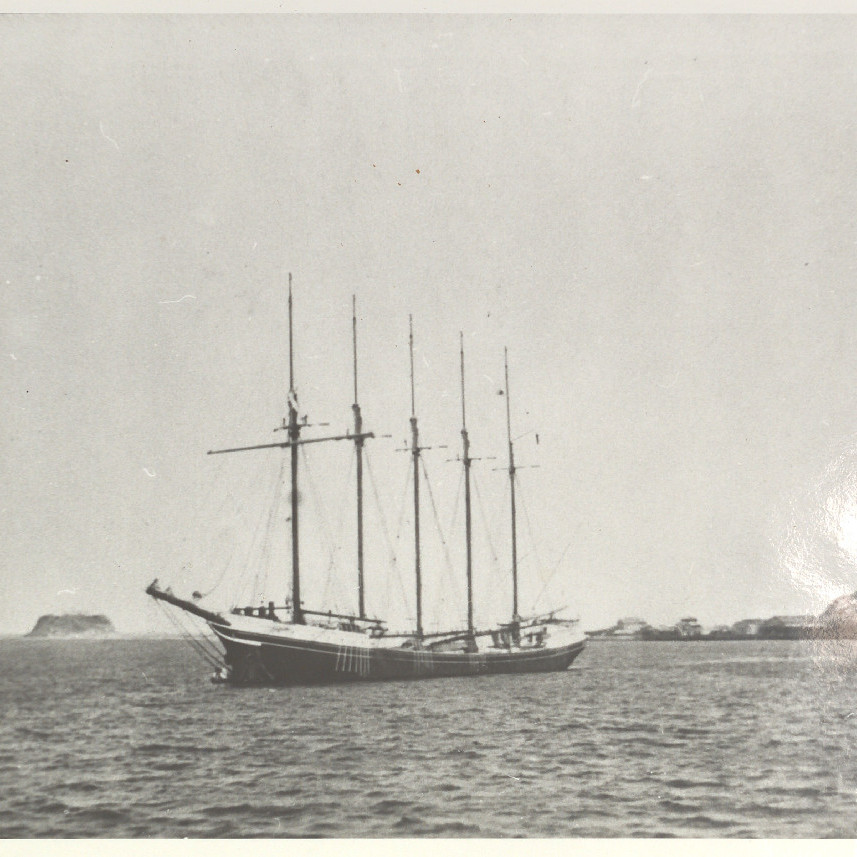 Five-Masted Ship in Newcastle Harbour