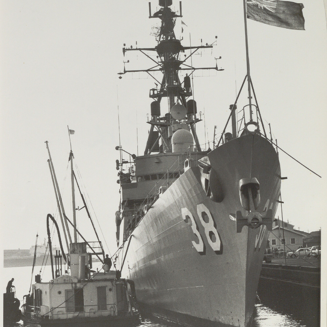HMAS Perth (D 38) in Newcastle Harbour