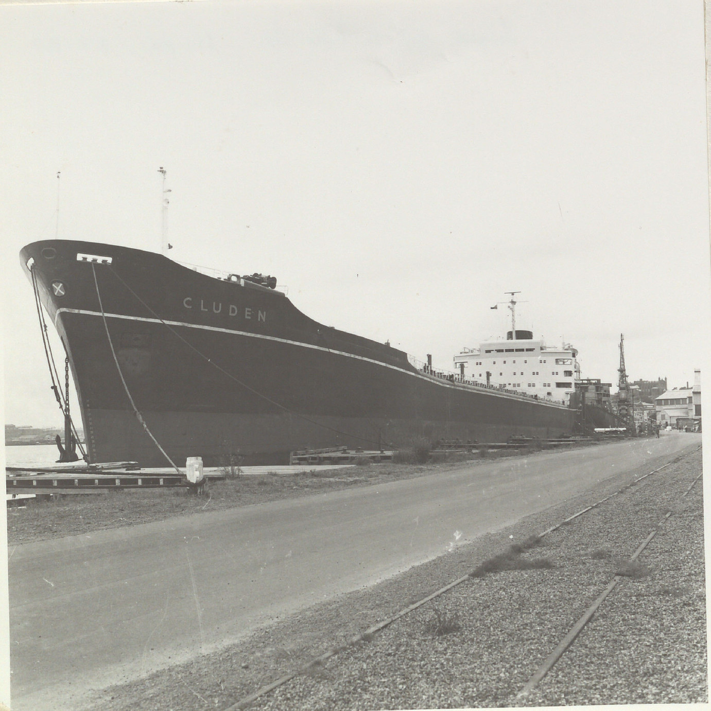 Bulk Carrier 'Cluden' in Newcastle Harbour, 1967