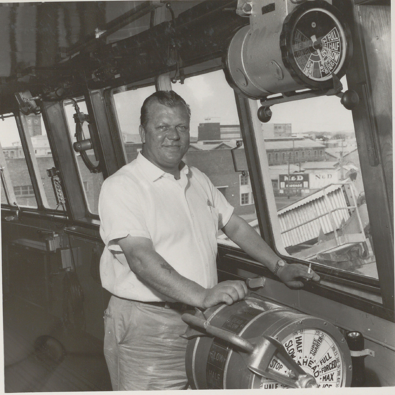 Ship's Captain in Newcastle Harbour