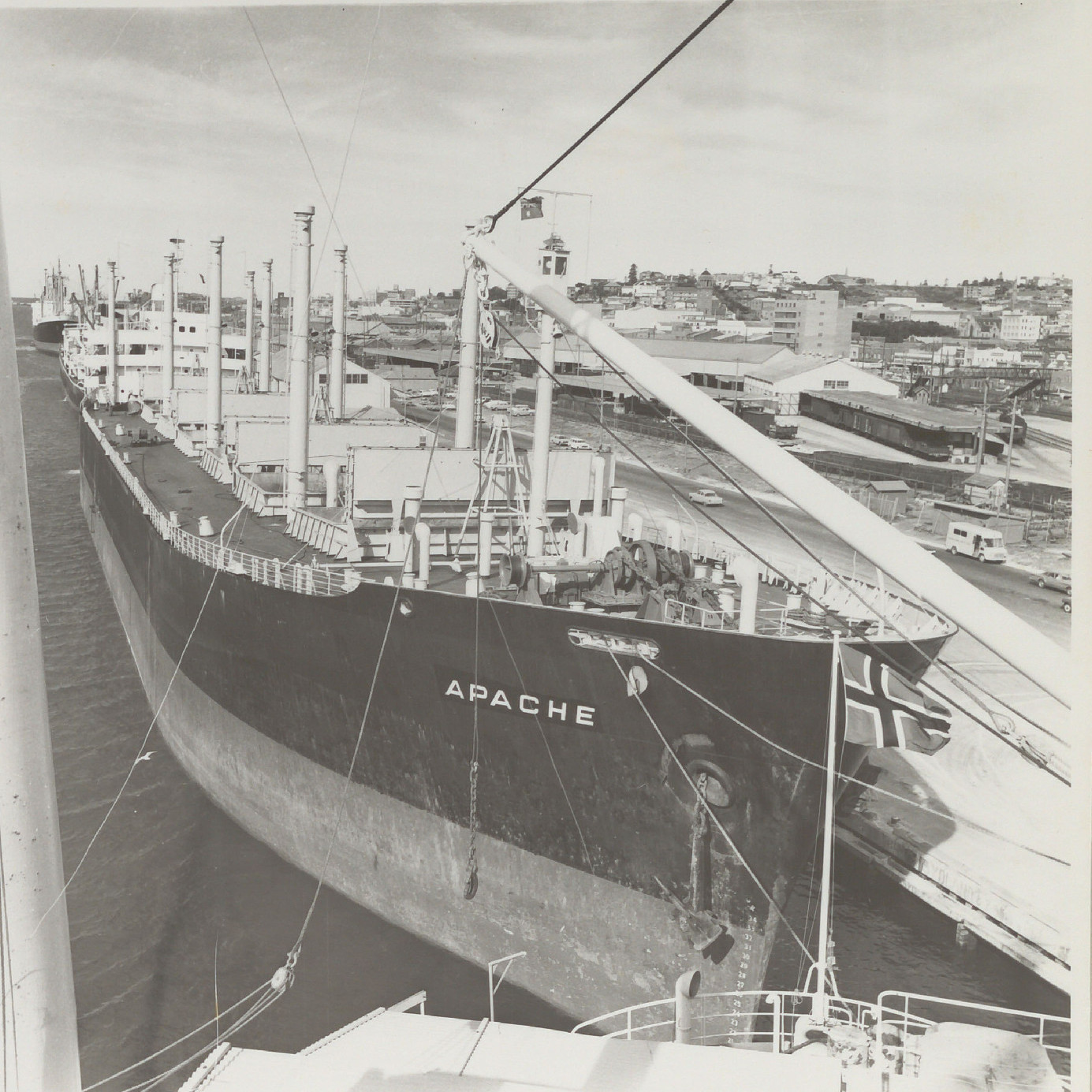 Bulk Carrier 'Apache' in Newcastle Harbour, 12th April 1966