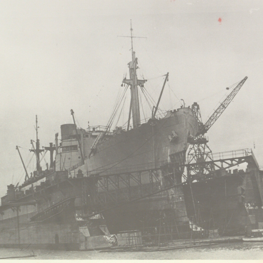 Unidentified Steamship in Newcastle Floating Dock